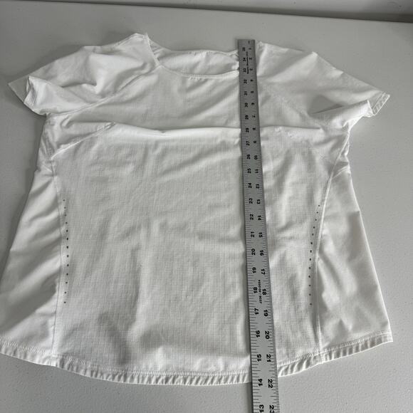 Lululemon Lightweight Stretch Running Short Sleeve Shirt Womens 4 White T-Shirt - Picture 8 of 8